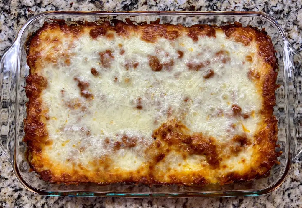 what your homemade lasagna should look like after it is finished baking.