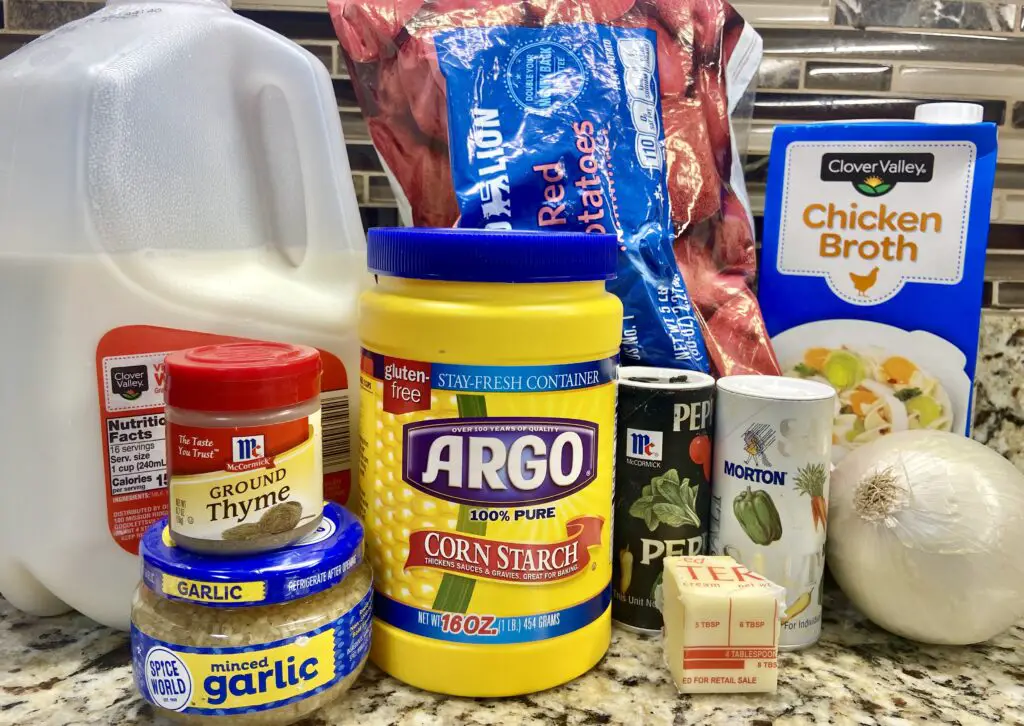 ingredients for potato soup