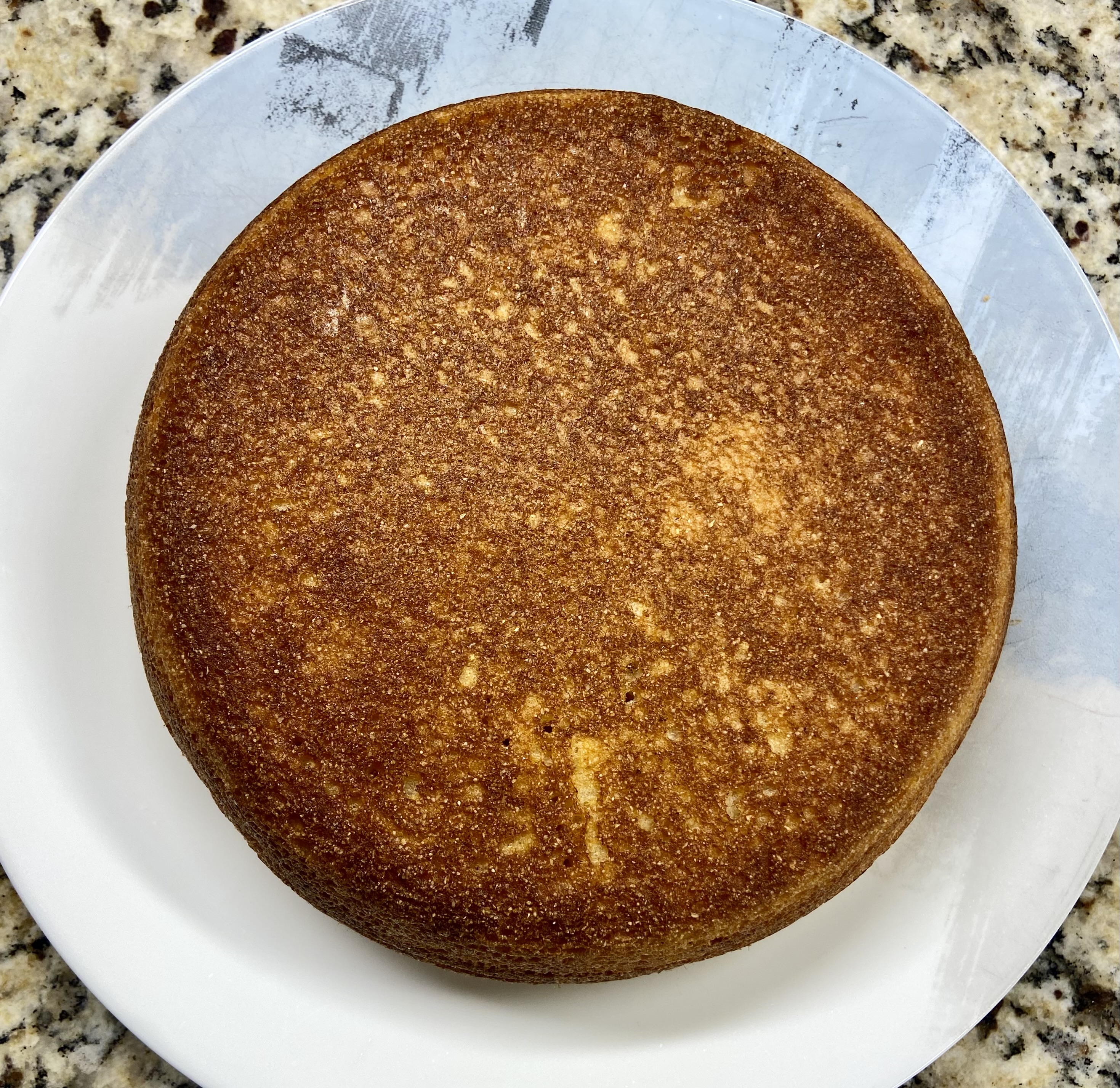 how your cornbread should look when it is finished baking and out of the cast iron