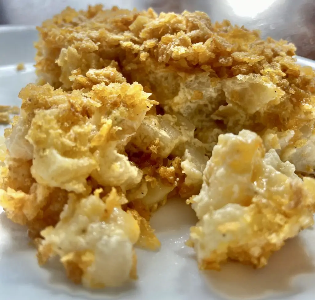 hash brown casserole with corn flakes
