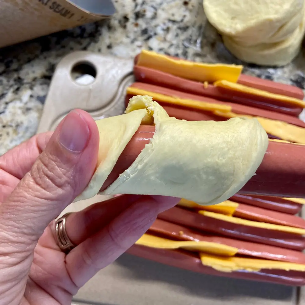 pigs in a blanket with hot dogs