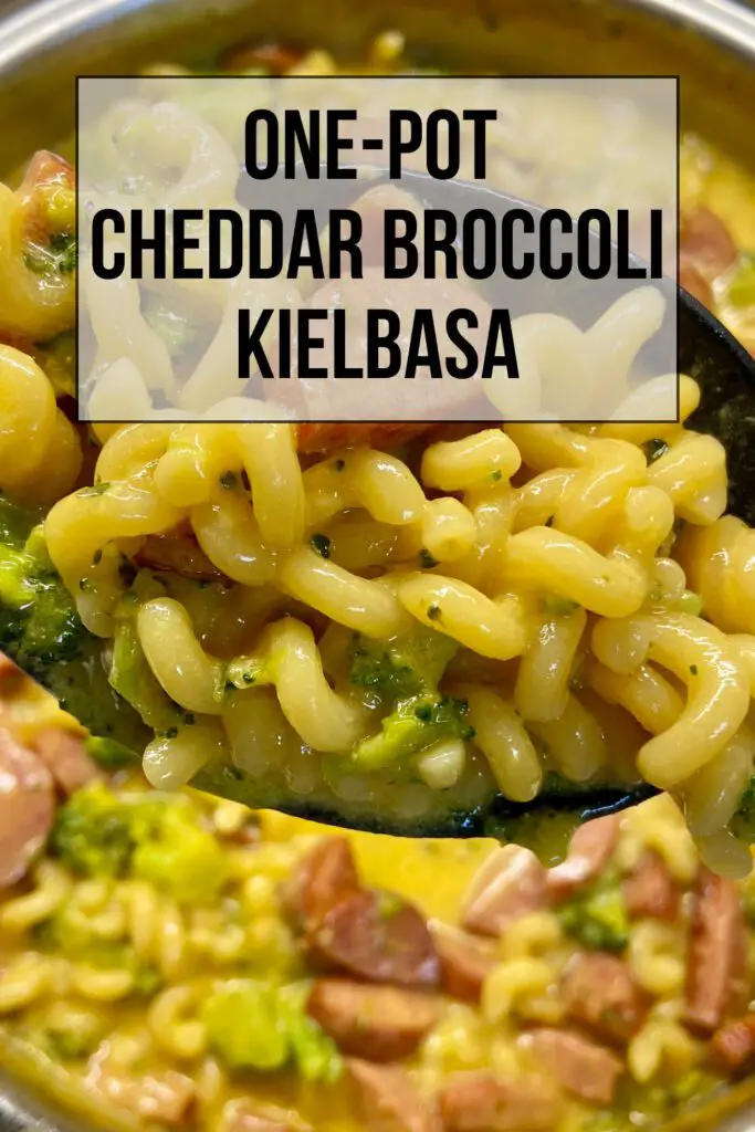 one pot cheddar broccoli kielbasa